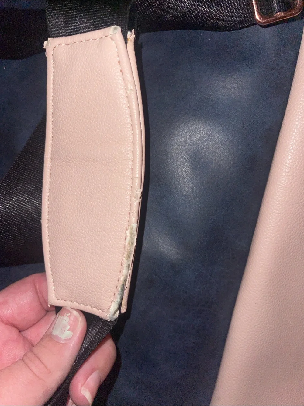 Petunia Pickle Bottom Navy and Blush Convertible Baby Diaper Bag